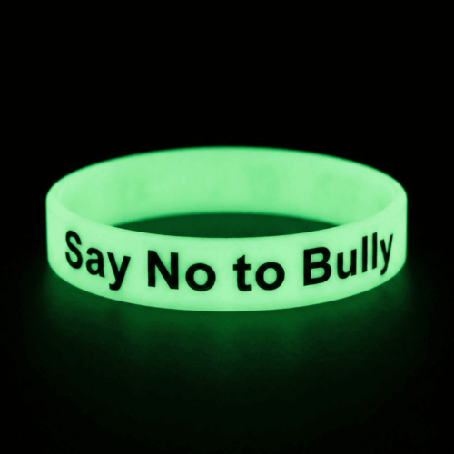 Custom glow in the dark silicone wristband luminous effect for night run Malaysia