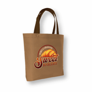 CN08 custom flat non woven bag with 8cm bottom base gusset only 100gsm thickness