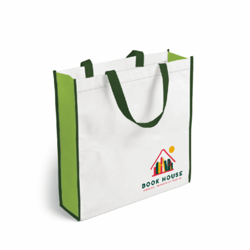 CN17 custom sewing non woven bag heavy duty stitched handle 100gsm for books and grocery