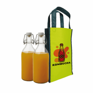 CN25 custom sewing non woven wine bag double bottle carrier 100gsm for CNY gift