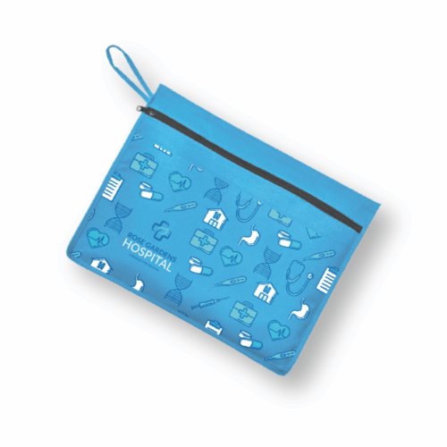 CN33 custom sewing non woven document bag with zipper closure 100gsm for seminar