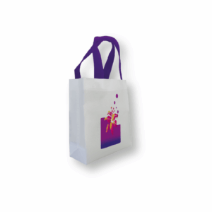 NB095H rPET recycled mini square non woven bag with sublimation printing for cosmetic gift