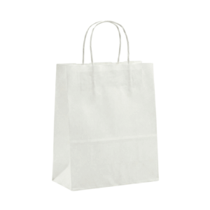 Custom white kraft paper bag large size 26x31cm A4 portrait for medical and corporate use Malaysia