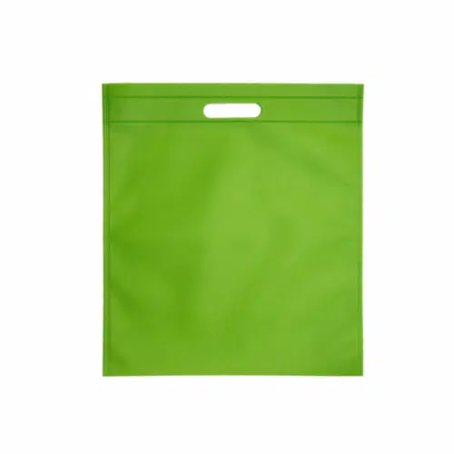 NW08 ready stock 90gsm non woven bag ultrasonic finished with die cut handle 33x40cm
