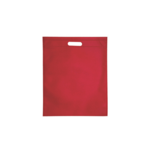 NW09 ready stock 90gsm non woven bag ultrasonic finished with A4 die cut handle 28x35cm
