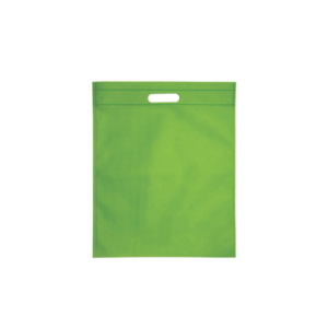 NW09 ready stock 90gsm non woven bag ultrasonic finished with A4 die cut handle 28x35cm