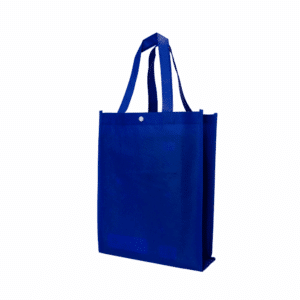 NW26 ready stock 90gsm blue non woven bag with button closure fully stitches finished A4 size