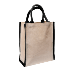 CB13 ready stock laminated canvas bag medium portrait with 15cm gusset for lunch box
