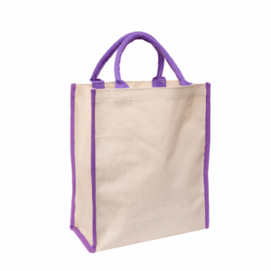 CB13 ready stock laminated canvas bag medium portrait with 15cm gusset for lunch box