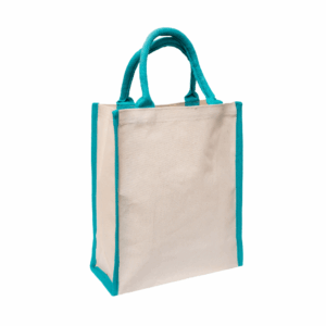 CB13 ready stock laminated canvas bag medium portrait with 15cm gusset for lunch box