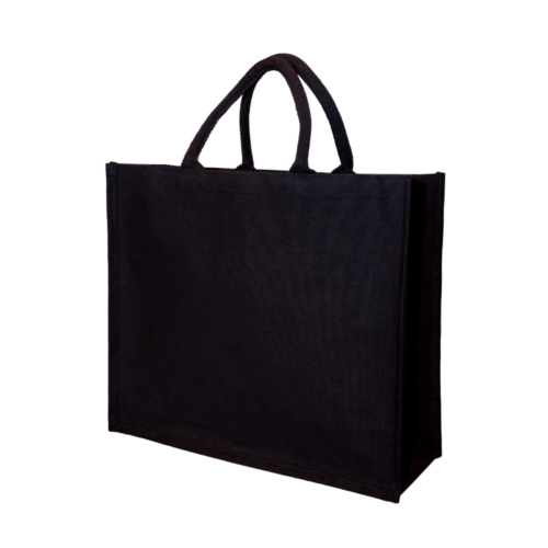 CB15 ready stock black canvas bag 10oz premium cotton with gold printing