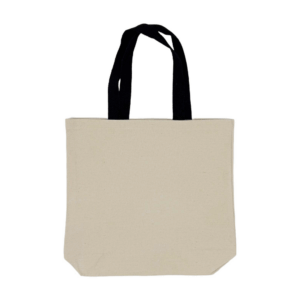 CB27 ready stock landscape canvas bag 12oz with coloured handle for corporate seminar
