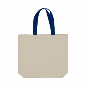 CB27 ready stock landscape canvas bag 12oz with coloured handle for corporate seminar