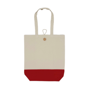 CB28 ready stock large canvas bag 38x42cm with button closure 8oz cotton