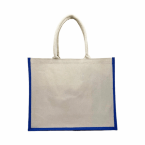 CB32 ready stock 10oz canvas bag with coloured piping trim and 10cm gusset