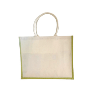 CB32 ready stock 10oz canvas bag with coloured piping trim and 10cm gusset