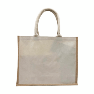 CB32 ready stock 10oz canvas bag with coloured piping trim and 10cm gusset
