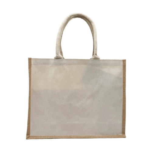 CB32 ready stock 10oz canvas bag with coloured piping trim and 10cm gusset
